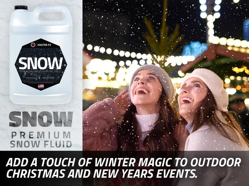 Master FX, Inc. Master FX Snow Fluid - Non-Toxic Formula - Snow Machine Fluid for Indoor and Outdoor Machines - Creates Dry Flakes Perfect for Parties and Events - Long Lasting Realistic Effect - 1 Gallon - Image 2